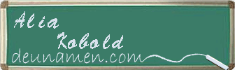 Alia Kobold Visitenkarte